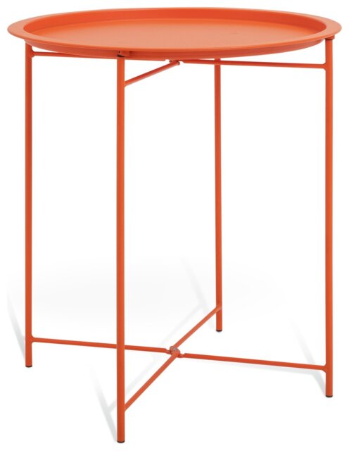Habitat Pula Folding Metal Garden Side Table - Orange - image 1