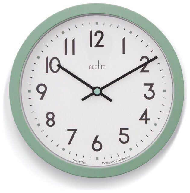 Acctim Elstow Analogue Wall Clock - Green - image 1