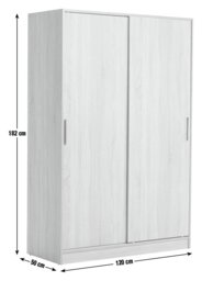 Argos Home Nova 2 Door Sliding Wardrobe - Oak - thumbnail 2