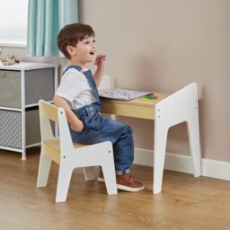 Liberty House Kids Desk And Chair - White Wood - thumbnail 1