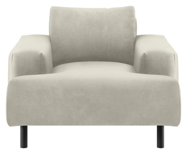 Habitat Julien Velvet Armchair - Natural - image 1