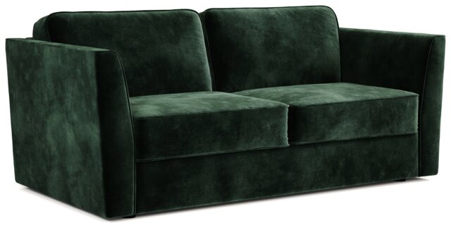 Jay-Be Elegance Velvet 3 Seater Sofa Bed - Dark Green - image 1