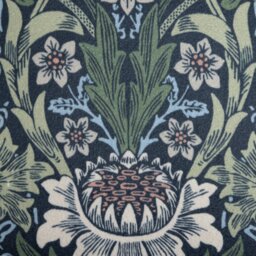 Habitat x Morris & Co. Sunflower Velvet Cushion - Navy - thumbnail 2