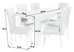 Argos Home Miami Extending Oak Dining Table & 6 Grey Chairs - thumbnail 2