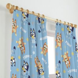 Bluey Celebrate Kids Pencil Pleat Curtains - Blue - 168x183cm - thumbnail 2