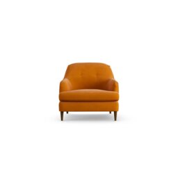 Habitat Frome Fabric Armchair - Orange - Dark Leg