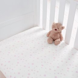 Silentnight Safe Nights Nursery Pink Fitted Sheets - Cot Bed - thumbnail 2