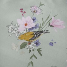 Catherine Lansfield Songbird Print Sage Bedding Set - Single - thumbnail 2