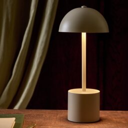 Habitat Rechargeable Mushroom LED Table Lamp - Taupe - thumbnail 1