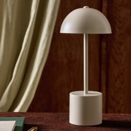 Habitat Rechargeable Mushroom LED Table Lamp - Taupe - thumbnail 2
