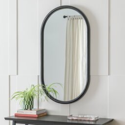 Habitat Black Pill Wall Mirror - 110x60cm - thumbnail 1