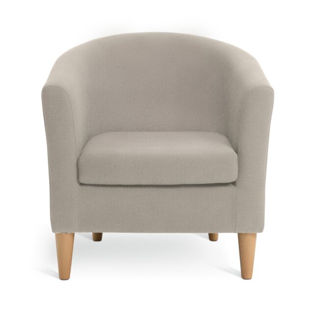 Argos Home Tub Fabric Chair - Natural - image 1