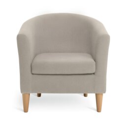 Argos Home Tub Fabric Chair - Natural