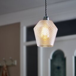 Argos Home Nubia Clear Glass Easy Fit Lampshade - 17cm