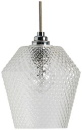 Argos Home Nubia Clear Glass Easy Fit Lampshade - 17cm - thumbnail 2