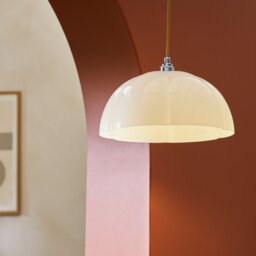 Habitat Apple White Scalloped Glass Easy Fit Lampshade- 35cm - thumbnail 2