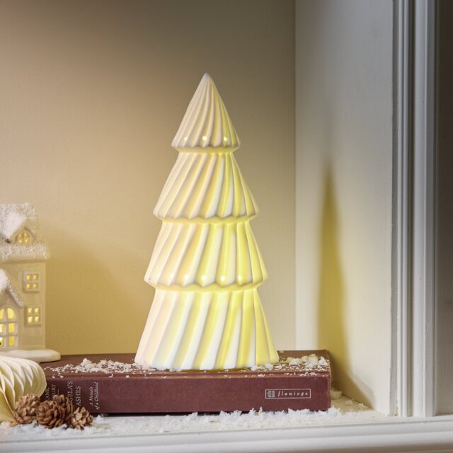 Argos Home White Light Up Christmas Tree Table Decoration