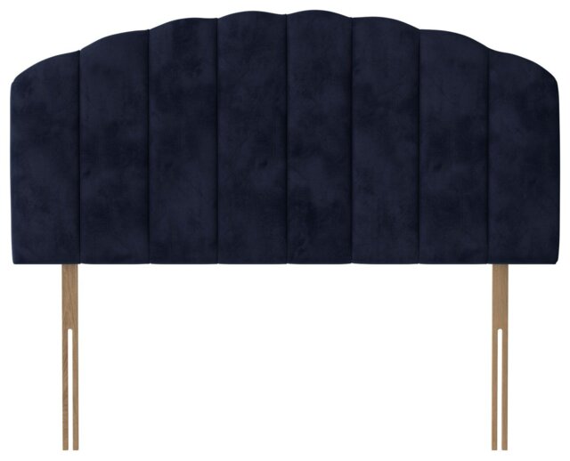 Silentnight Merlin Velvet Double Headboard - Blue - image 1