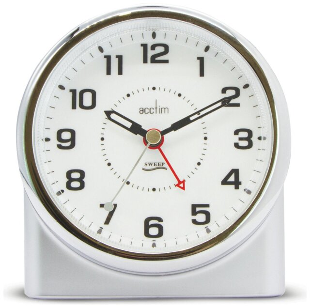 Acctim Centrale Analogue Alarm Clock - Silver - image 1