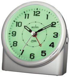 Acctim Centrale Analogue Alarm Clock - Silver - thumbnail 2