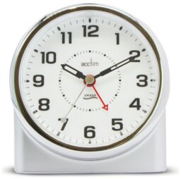 Acctim Centrale Analogue Alarm Clock - Silver - thumbnail 1