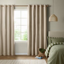 Furn Ultimate Blackout Eyelet Curtains - Natural - 117x183cm - thumbnail 2