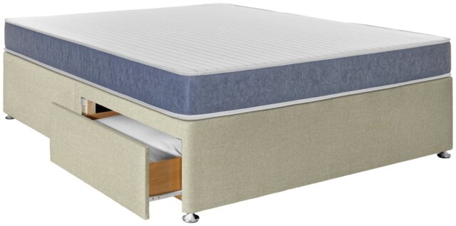 Argos Home Devon Double 2 Drawer Divan Bed - Natural - image 1
