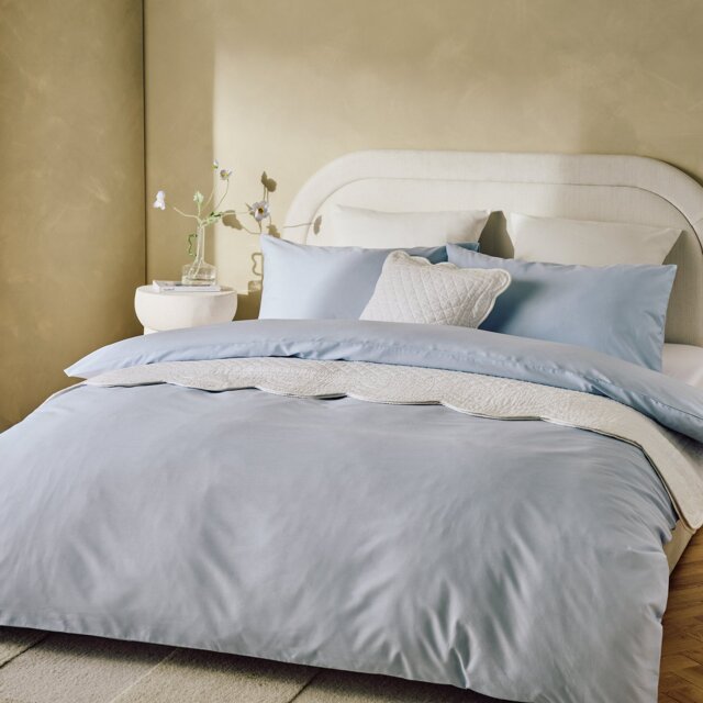 Habitat Plain Pale Blue Bedding Set - King size - image 1