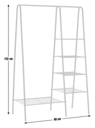 Argos Home Kevin Double Clothes Rail - Black - thumbnail 2