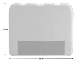 Habitat Onda Linen Double Headboard - Stripe Sage - thumbnail 2