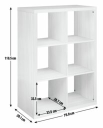 Habitat Squares Plus 6 Cube Storage Unit - White - thumbnail 2