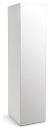 Habitat Atlas 1 Door Mirrored Tall Wardrobe - White - thumbnail 1