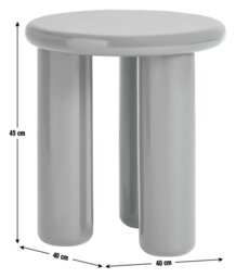 Habitat Totley Round Side Table - Red - thumbnail 2