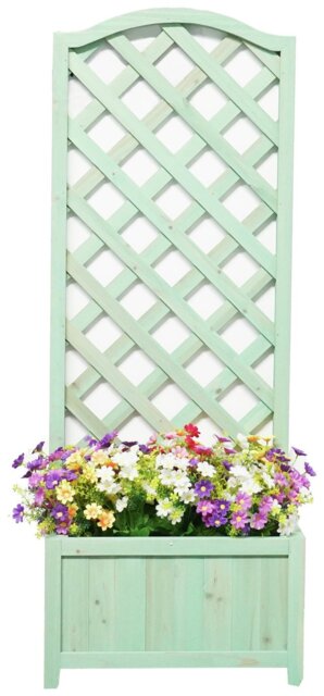 Straight Lattice Planter - Green - image 1