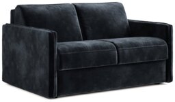 Jay-Be Slim Velvet 2 Seater Sofa Bed - Charcoal - thumbnail 1