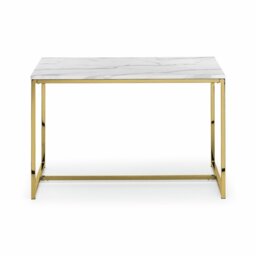 Julian Bowen Scala Marble Effect 4 Seater Dining Table-White - thumbnail 2