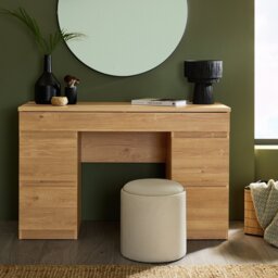 Argos Home Jenson Double Pedestal Dressing Table -Oak Effect