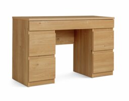 Argos Home Jenson Double Pedestal Dressing Table -Oak Effect - thumbnail 2