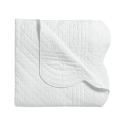 Argos Home Scallop Country Bed Throw - White - 200x200cm - thumbnail 1