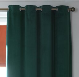 Habitat Dimout Velvet Eyelet Curtains - Emerald - 117x183cm - thumbnail 1
