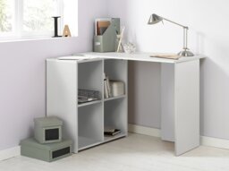 Argos Home Malibu Corner Office Desk - White - thumbnail 2