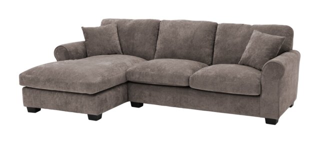 Argos Home Taylor Fabric Left Hand Corner Sofa - Mink - image 1