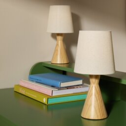 Argos Home Wooden Table Lamp Pair - Natural - thumbnail 2