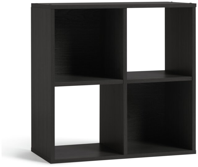 Argos Home Squares 4 Cube Storage Unit - Black - image 1