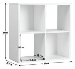 Argos Home Squares 4 Cube Storage Unit - Black - thumbnail 2