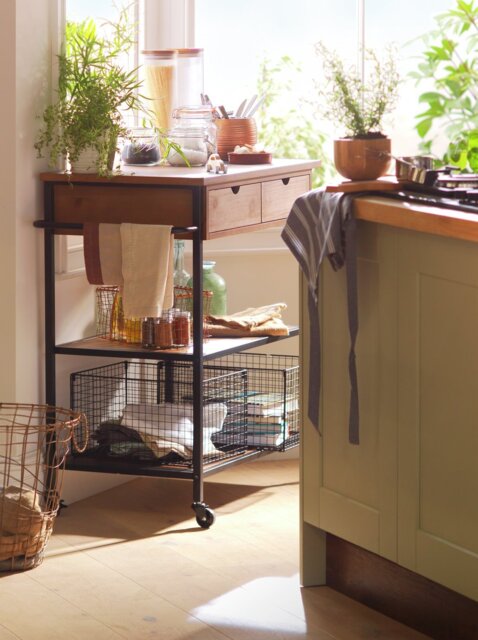 Habitat Metal and Wood Kitchen Trolley - image 1