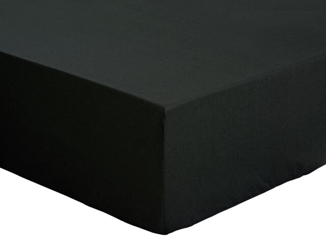 Habitat Plain Black Fitted Sheet - Double - image 1