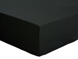 Habitat Plain Black Fitted Sheet - Double - thumbnail 1