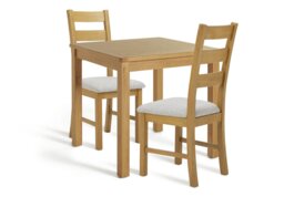 Argos Home Ashwell Oak Dining Table & 2 Oak Chairs