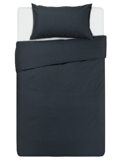 Habitat Easycare Plain Black Bedding Set - Single - image 1